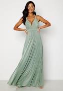 Goddiva Multi Tie Maxi Dress Dark green XXS (UK6)