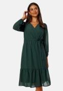 Happy Holly Linn midi Long Sleeve Dress Dark green / Dotted 32/34