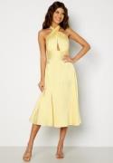 Bubbleroom Occasion Finelle Halterneck Dress Light yellow 3XL