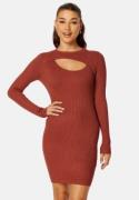 ONLY Liza L/S Peek-A-Boo Dress Spiced Apple L