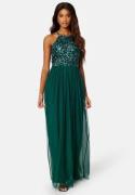 AngelEye High Neck Sequin Maxi Dress Dark green XS (UK8)