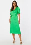VILA Naria S/S Wrap Midi Dress Green Bee 40