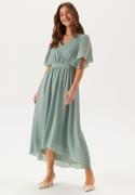 VILA Mirage 2/4 V-Neck Ankle Dress Green Milieu 36