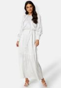 Bubbleroom Occasion Klara Satin Maxi  Dress White 2XL