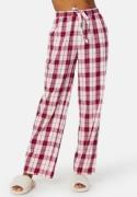 BUBBLEROOM Naya Flannel Pants Dark red / Checked 38