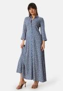 YAS Yassavanna Long Shirt Dress Blue/Patterned S