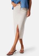 ONLY Onllola Long Slit Skirt Silver Lining M