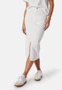 Pieces Pcjessie High Waist denim midi skirt Bright White XS