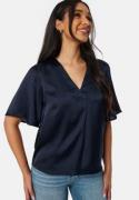 BUBBLEROOM Pasion Satin Blouse Dark blue S