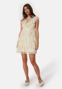 Bubbleroom Occasion Lace Frill Dress Gul L