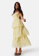 Bubbleroom Occasion Frill Strap Dress Light yellow 38