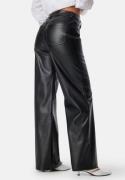 BUBBLEROOM Straight PU Trousers Black 38