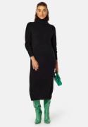 VILA Rill Roll Neck L/S Midi Dress Black XS