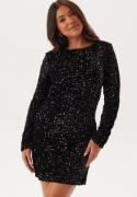 Pieces Pckam LS New Dress Black Detail:Black sequins L