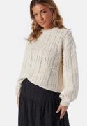 Object Collectors Item Objdiddi Lo L/S Knit Pullover White Sand M