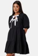 BUBBLEROOM Contrast Bow Dress Black XL