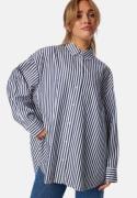 TOMMY JEANS Tjw Ovs Pinstripe Shirt C1g Dark Night Navy / STRIPEST L