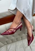 Steve Madden Liana Slingbacks Wine Patent 41