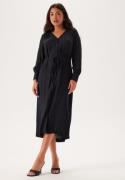 GANT Relaxed Satin Stripe Shirt Dress Black 42