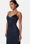 Bubbleroom Occasion Satin Strap Gown Dark blue 44