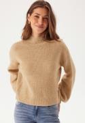 BUBBLEROOM Turtleneck Knitted Sweater Beige melange XS