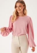 BUBBLEROOM Puff Sleeve Top Light pink XS