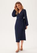 BUBBLEROOM Structure Wrap Dress Navy XS