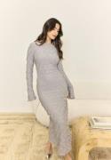 BUBBLEROOM Structure Long Sleeve Midi Dress Light grey M