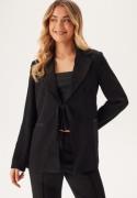 BUBBLEROOM Front Tie Structured Blazer Black 36