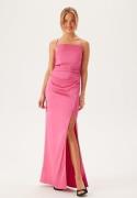 Bubbleroom Occasion Tie Back Satin Gown Pink 38