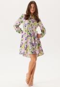 YAS Yaskaya Ls Shirt Dress Pale Lilac Aop:wilma 38