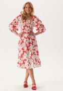 VERO MODA Vmdicthe 3/4 SQUARE CALF DRESS Fiery Red Aop:loa L