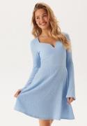 BUBBLEROOM Structured V-neck Skater Dress Light blue S