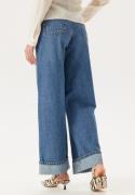 ONLY Onlhope Hw Wide Fold Up Dnm Medium Blue Denim 31/32