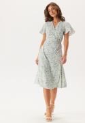 VILA Vilovie S/S Wrap Midi Dress Kentucky Blue AOP: ALY 34