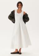 GANT Midi Jersey Woven Combo Dress White M