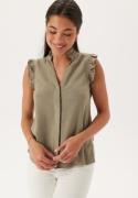SELECTED FEMME Slfviva Sl Sun Ruffle Top Vetiver 36
