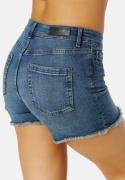 ONLY Blush Raw Denim Shorts Dark Blue Denim M