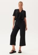 BUBBLEROOM Smock Waist Ankle Trousers Black XS