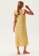 Pieces Pcflora Strap Flounce Dress Pale Banana Aop:small Flower S