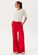 BUBBLEROOM Linen Blend Trousers  Red L