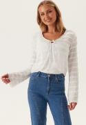 Pieces Pcanine Ls Tie Top Bright White XL