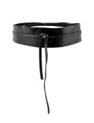 Pcvibs Leather Tie Waist Belt Bælte Black Pieces