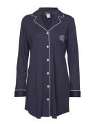 Lrl Hammond Knit Collar Sleepshirt Nattøj Blue Lauren Ralph Lauren Hom...