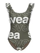 W. Ruffle Swimsuit Badedragt Badetøj Multi/patterned Svea