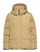 Hazekb Short Puffer Jacket Foret Jakke Khaki Green Karen By Simonsen