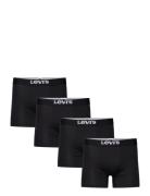 Levis Men Solid Basic Boxer Brief Org Co 4P Ecom Boxershorts Black Lev...