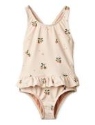 Amara Printed Swimsuit Badedragt Badetøj Cream Liewood