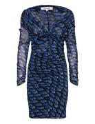 Dvf Ganesa Mini Dress Kort Kjole Blue Diane Von Furstenberg