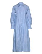 Reg Stripe Maxi Shirt Dress Maxikjole Festkjole Blue GANT